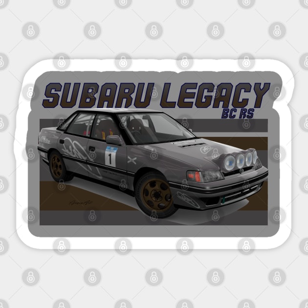 Subaru Legacy BC RS Sticker by PjesusArt